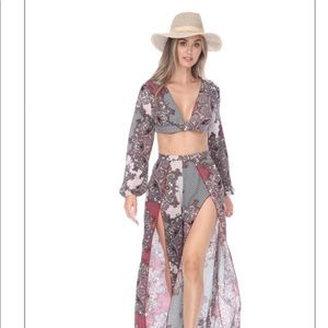 2 PC crop top set
